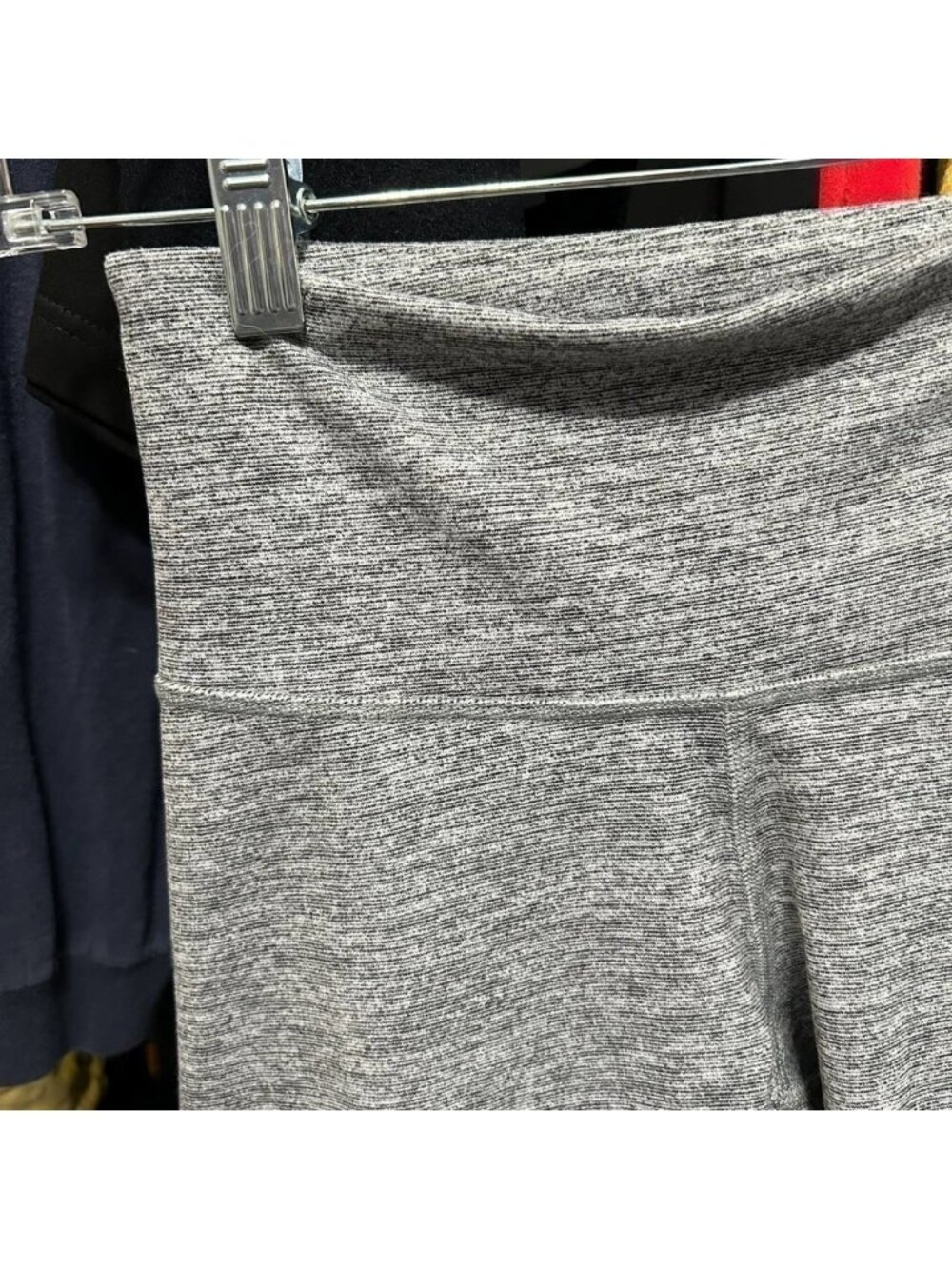 Active Go-Dry Heather Gray Biker Shorts - "Violet" - Picture 5 of 10